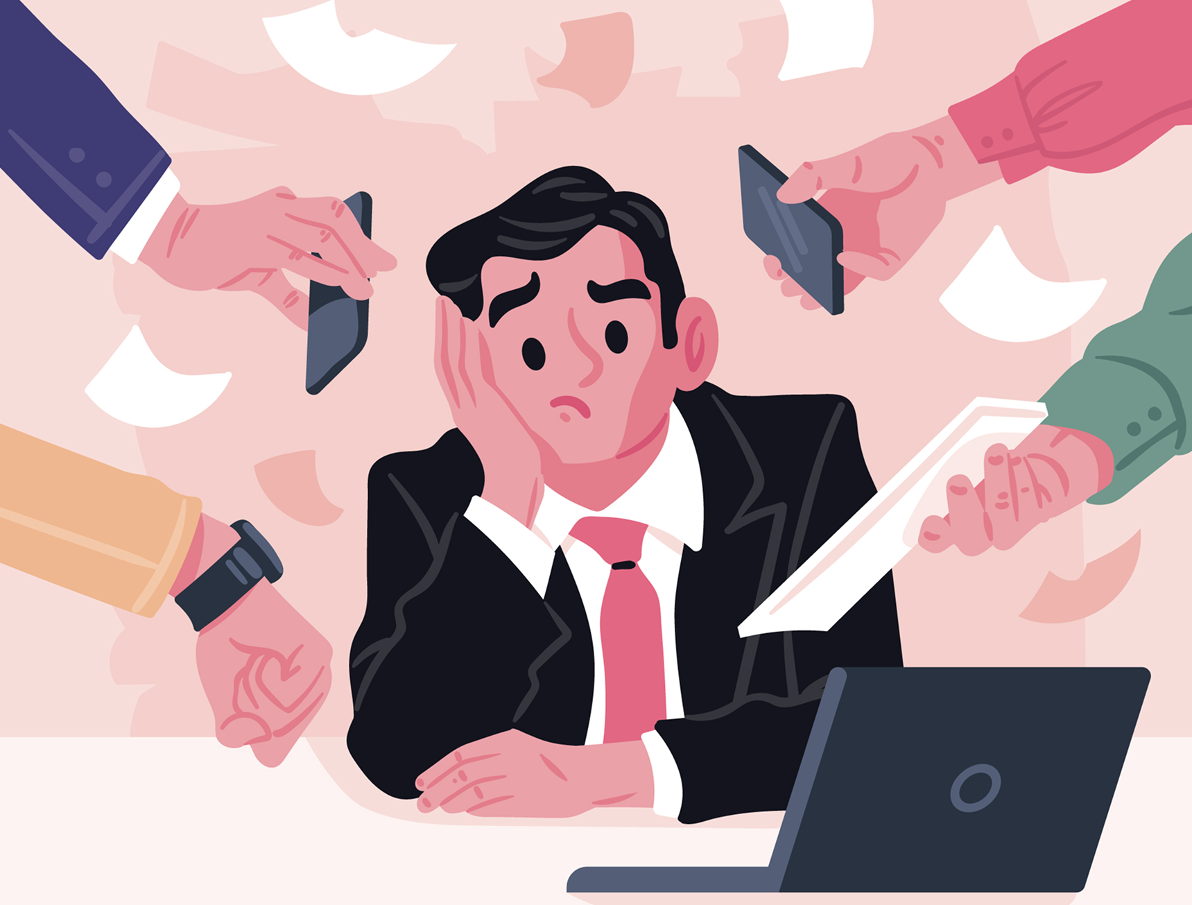 Illustration of breaking through barriers